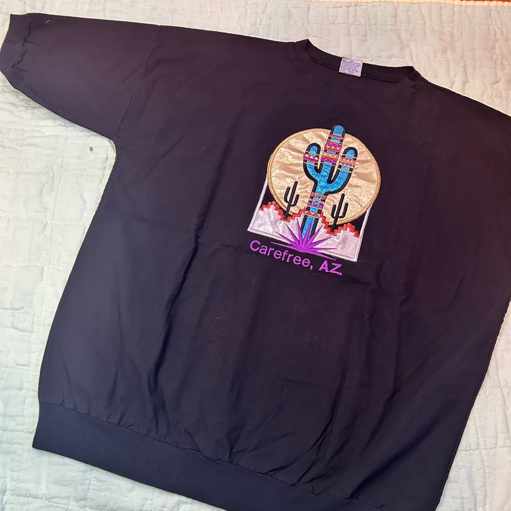 Vintage Carefree, Arizona Tshirt with Vibrant Cactus Patch